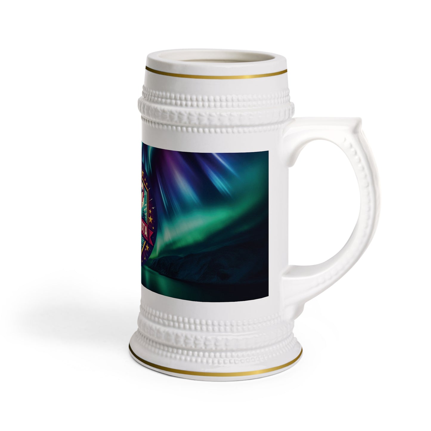 Minnesota United Northern Lights Crest Stein Mug