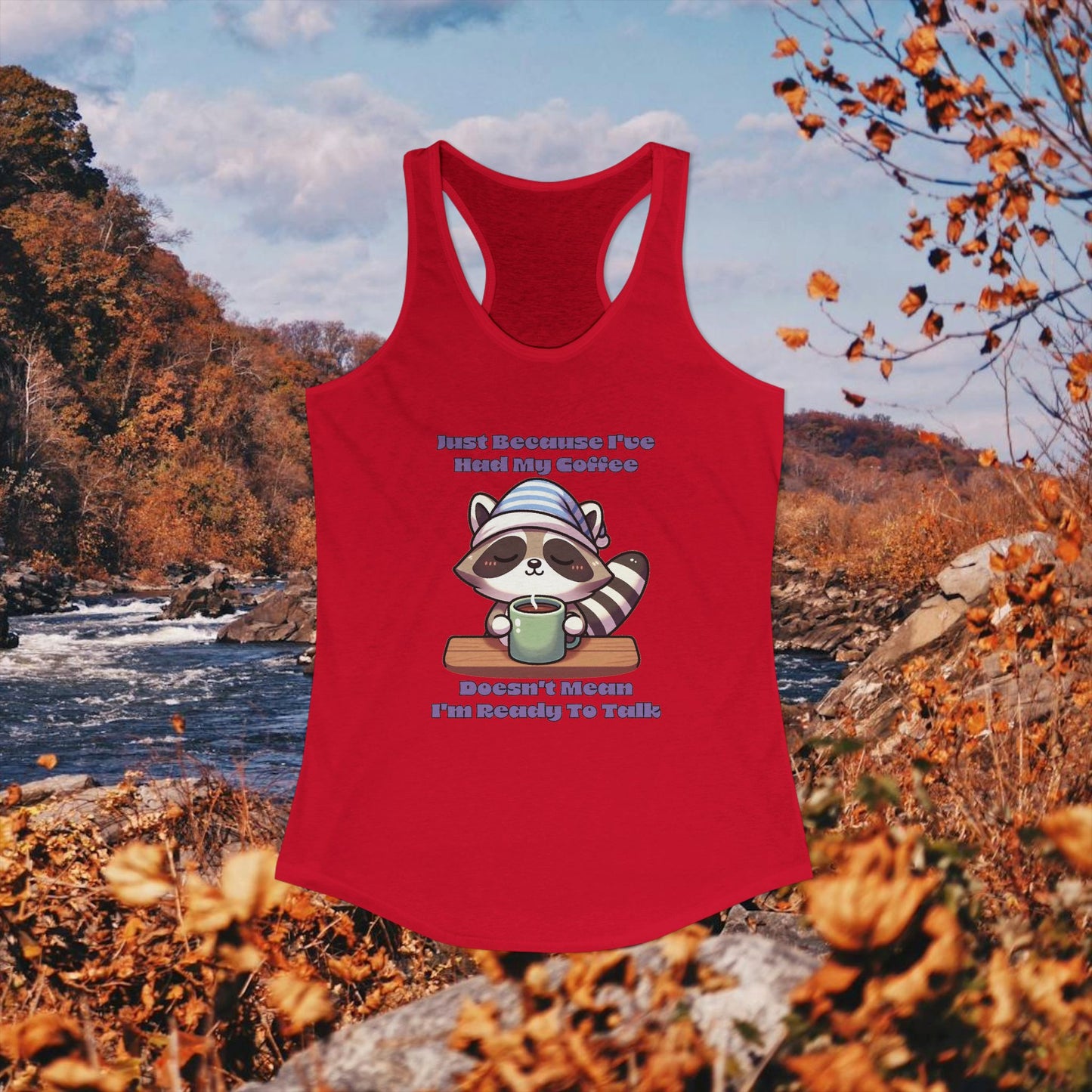 Raccoon Coffee Women's Racerback Tank
