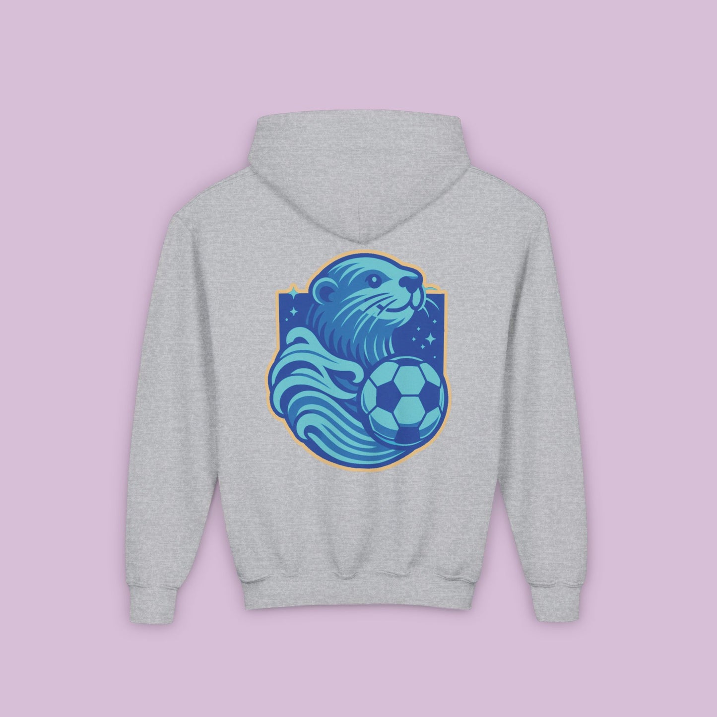 Sea Otter Soccer Logo Youth Hoodie