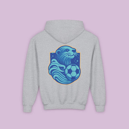 Sea Otter Soccer Logo Youth Hoodie
