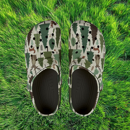Forest Pattern Foam Clogs
