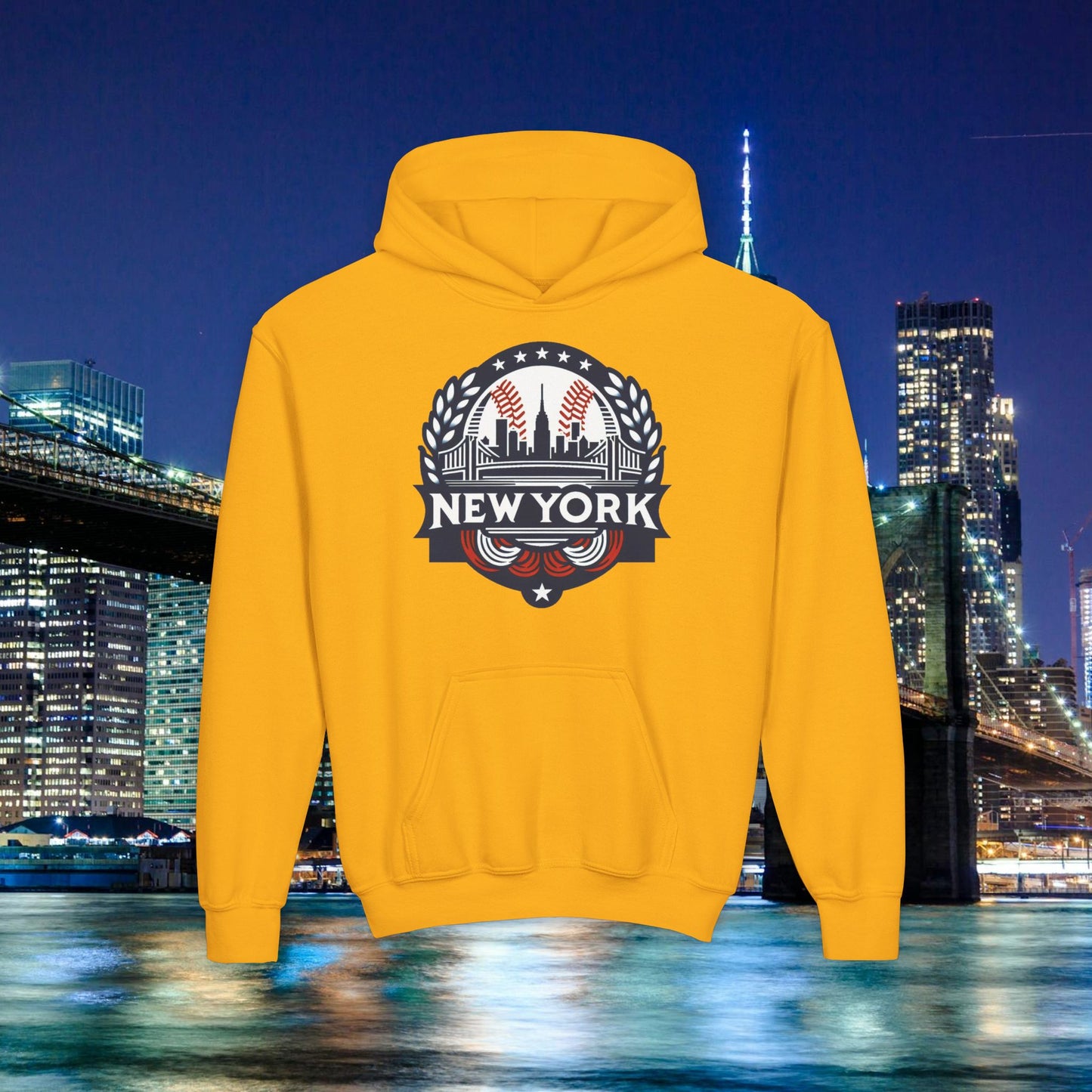 New York Bronx Baseball Youth Hoodie