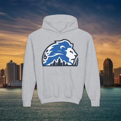 Detroit Football Skyline Youth Hoodie