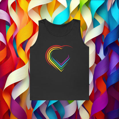 Rainbow Heart Unisex Tank Top