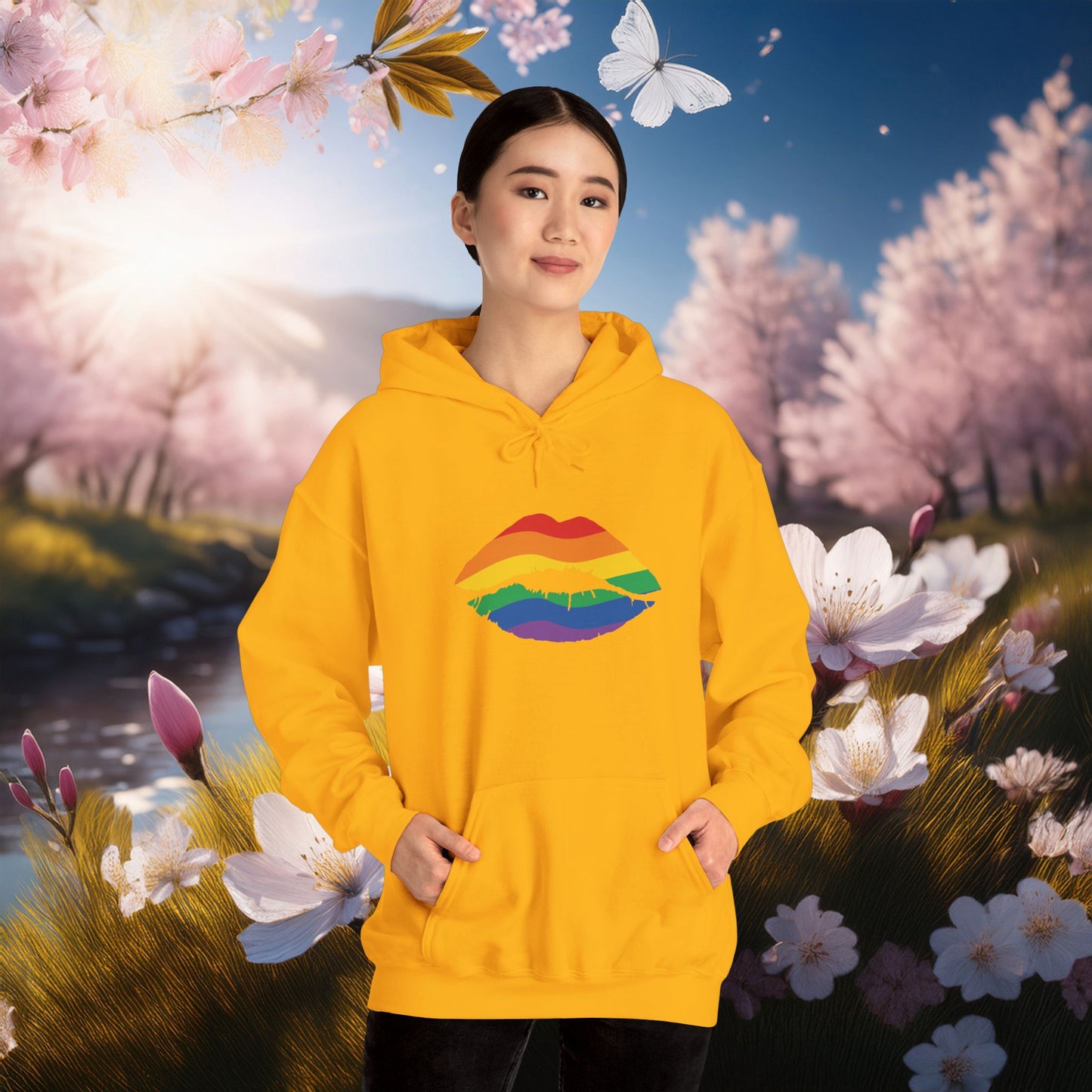Rainbow Kiss Unisex Hoodie