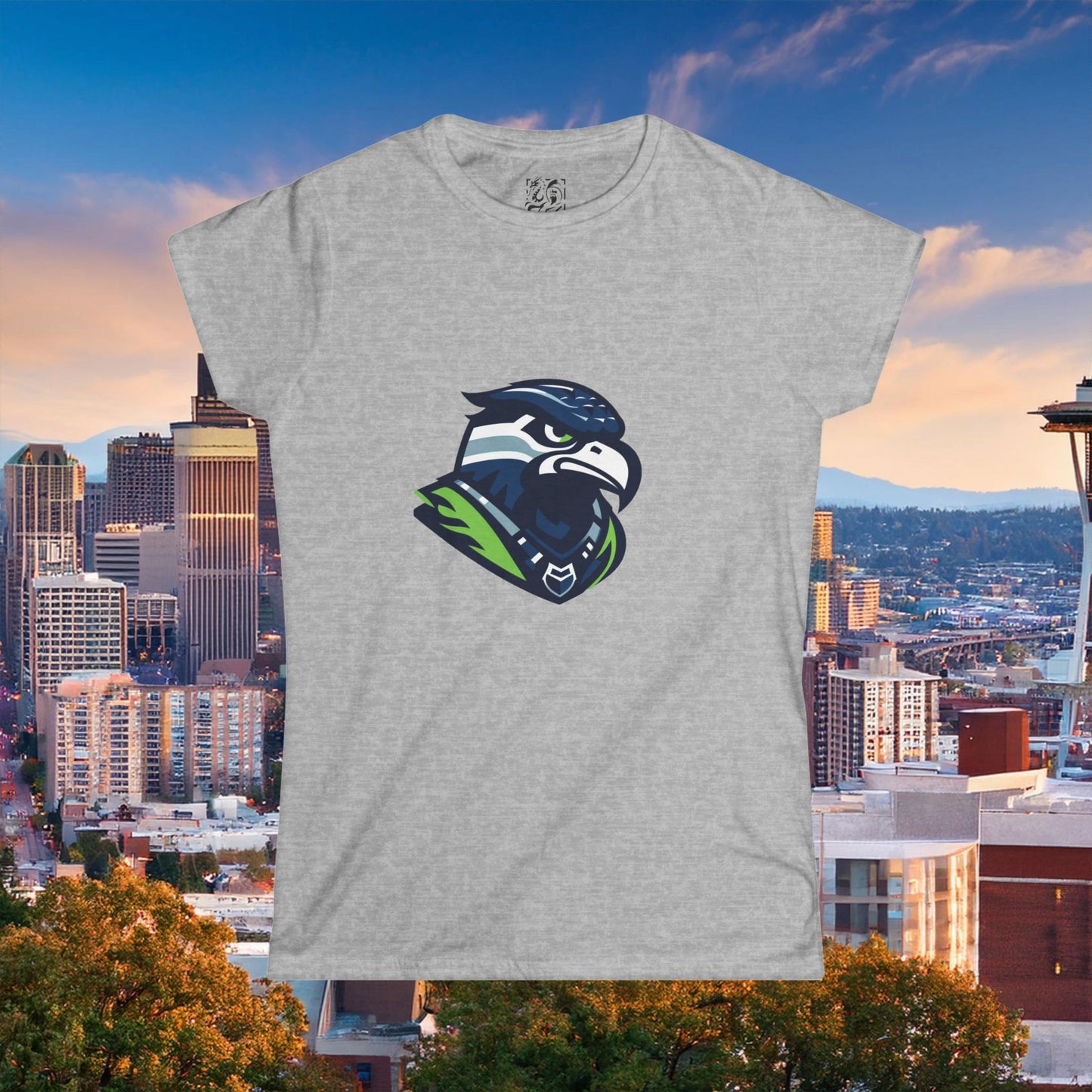 Seattle Football Crest Women's Softstyle Tee