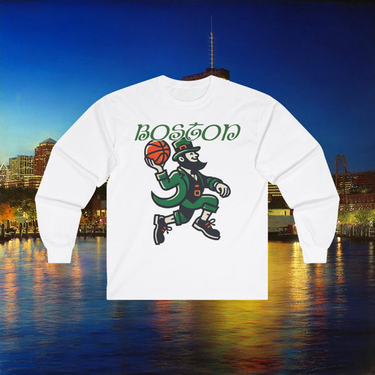 Boston Basketball Logo Long Sleeve Tee