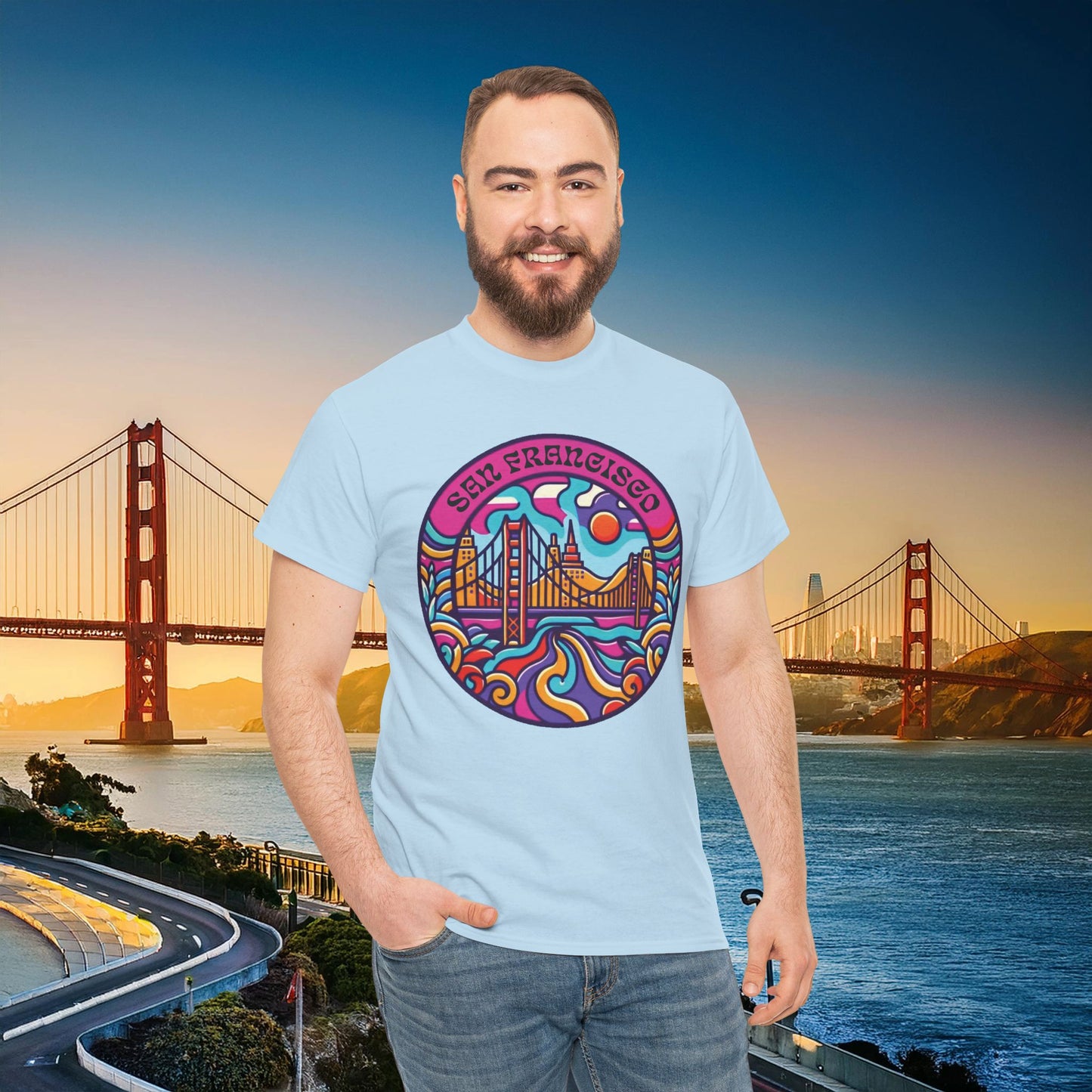Vibrant San Francisco Psychedelic Tee