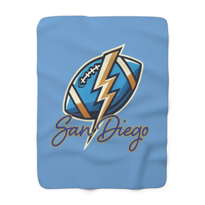 San Diego Football Sherpa Fleece Blanket