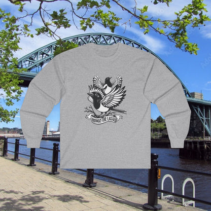Newcastle United Howay The Lasses B&W (Twin Mags) Long Sleeve Tee