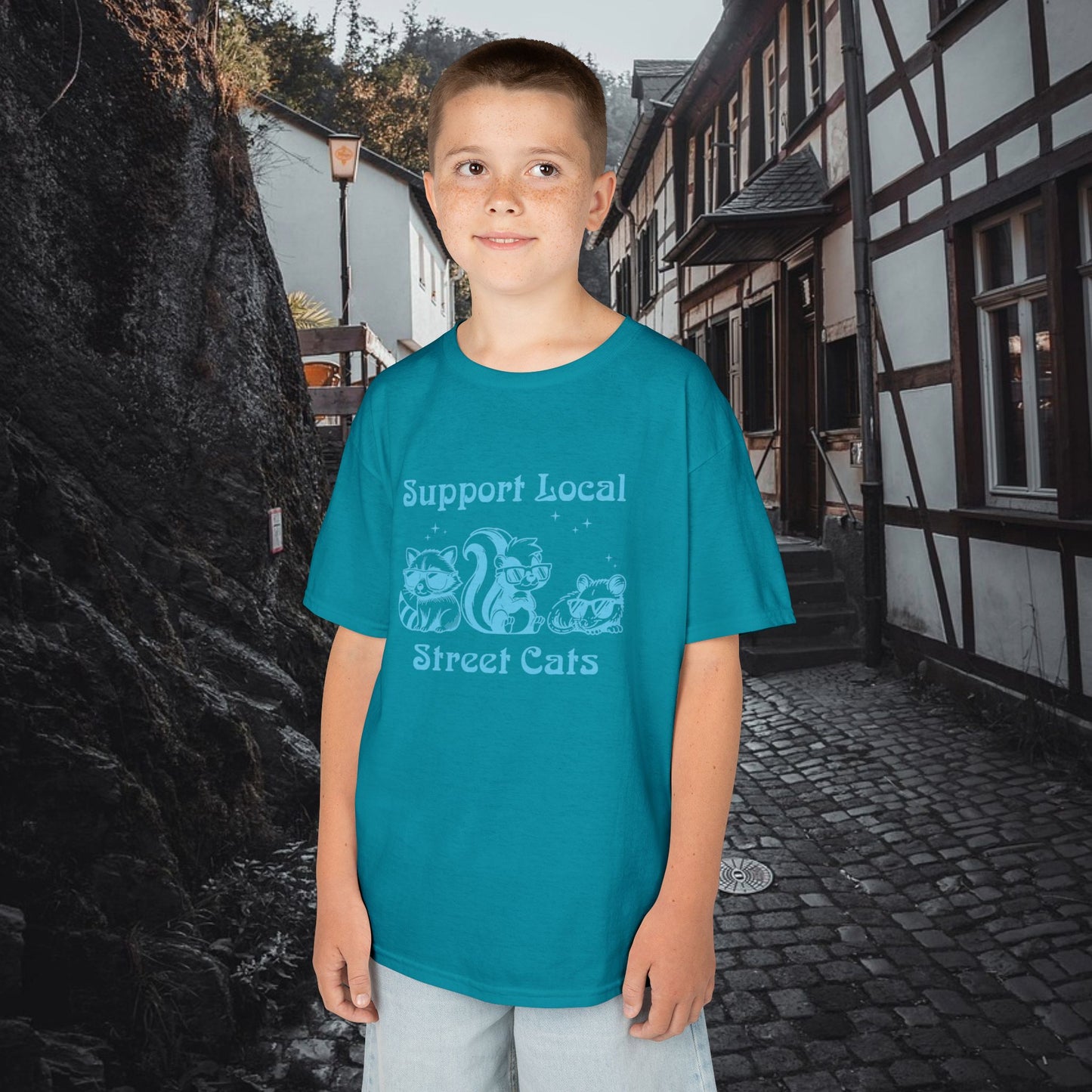 Support Local Street Cats Kids Tee