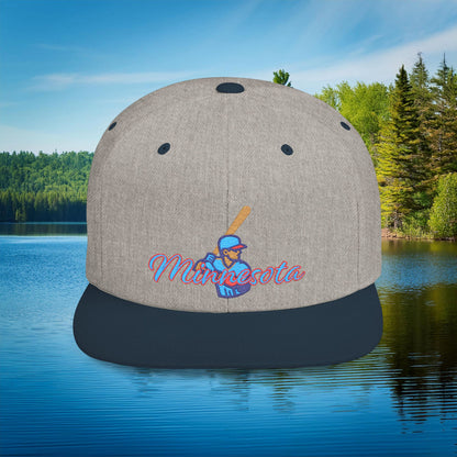 Minnesota Baseball Logo Flat Bill Snapback