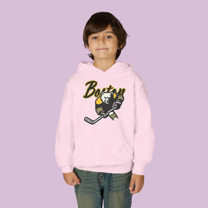 Boston Hockey Bear Youth Hoodie