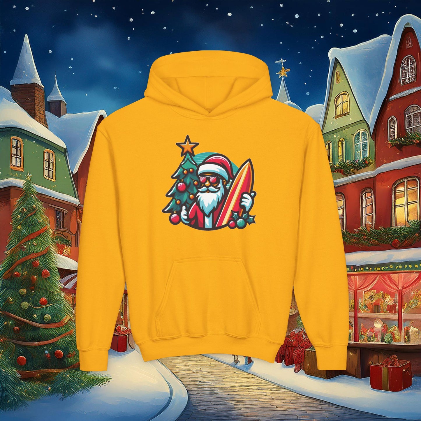 Surf Santa Youth Hoodie