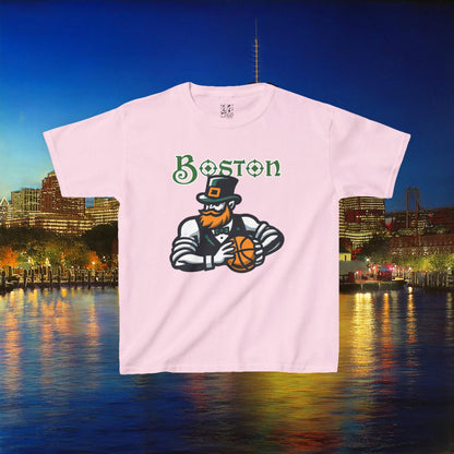 Boston Basketball Design Kids Tee