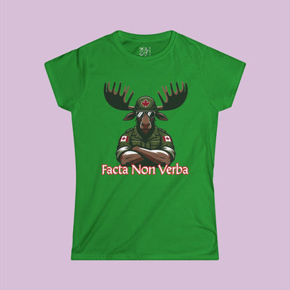 Canadian Moose "Facta Non Verba" Women's Softstyle Tee