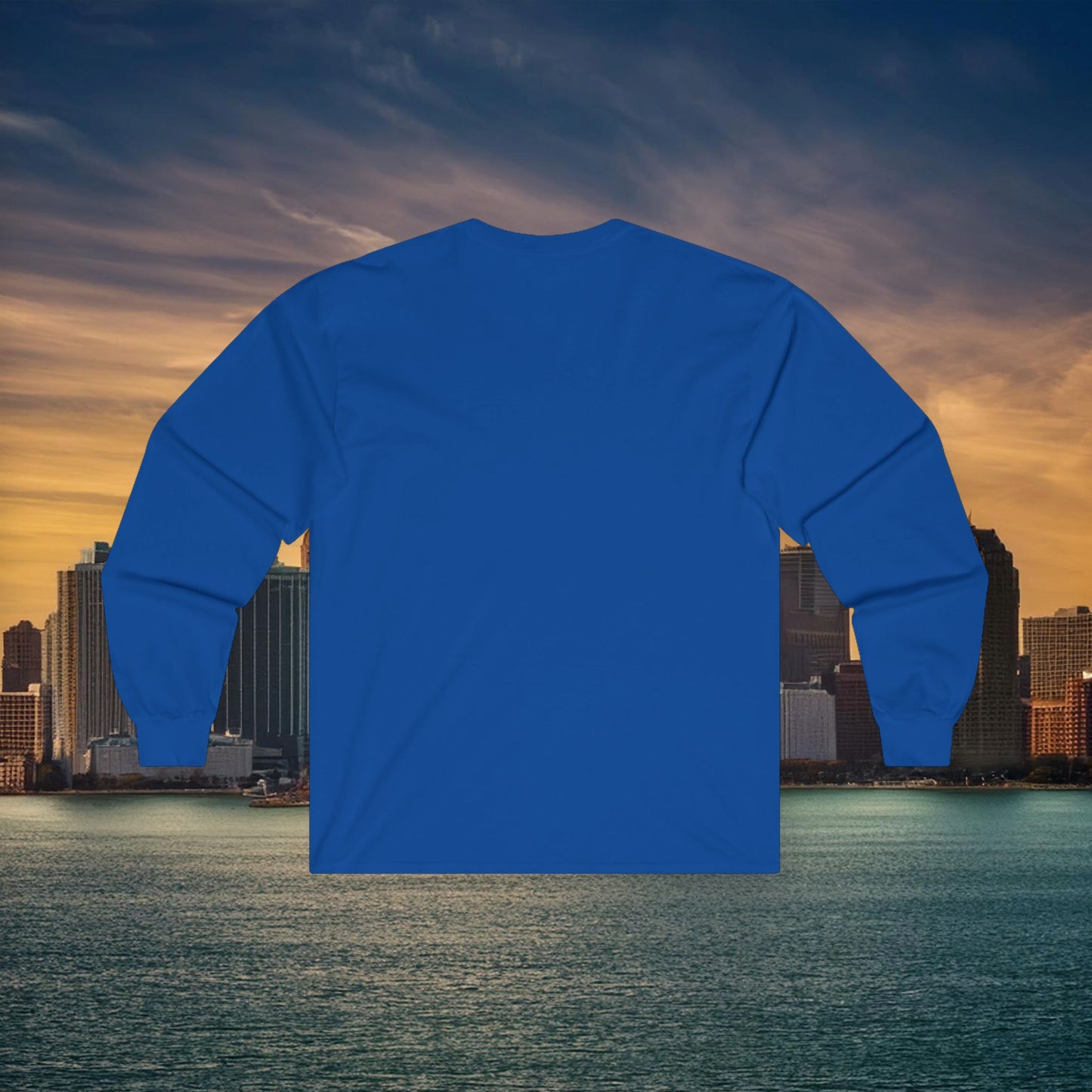 Detroit Football Skyline Long Sleeve Tee