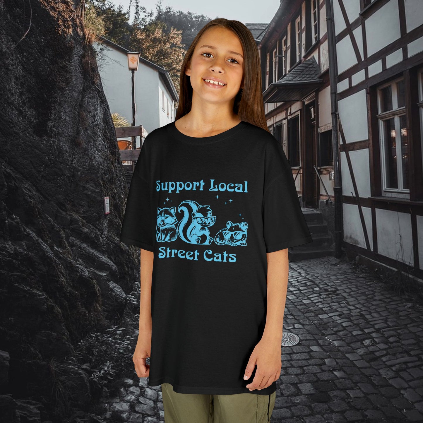 Support Local Street Cats Kids Tee