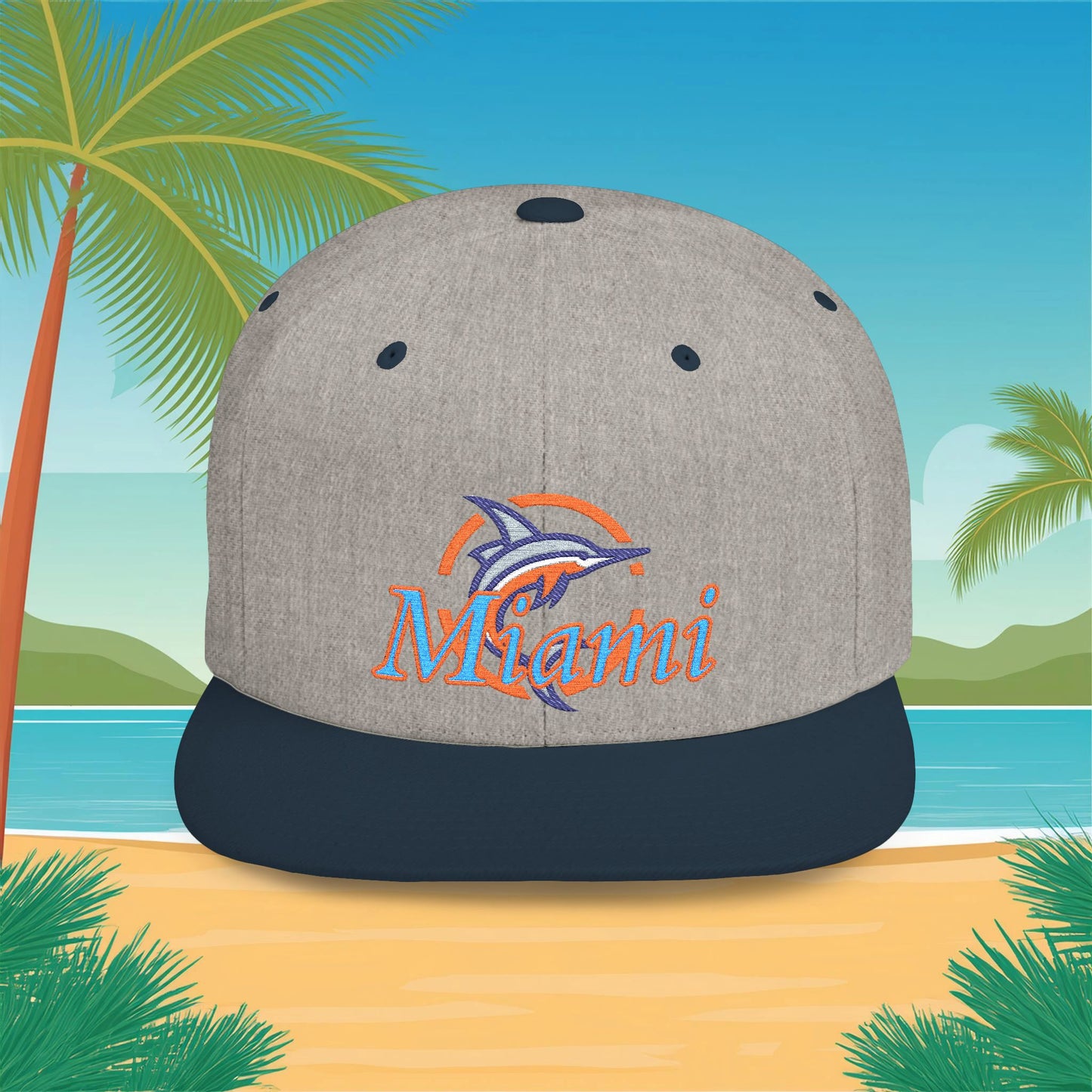 Miami Baseball Flat Bill Snapback