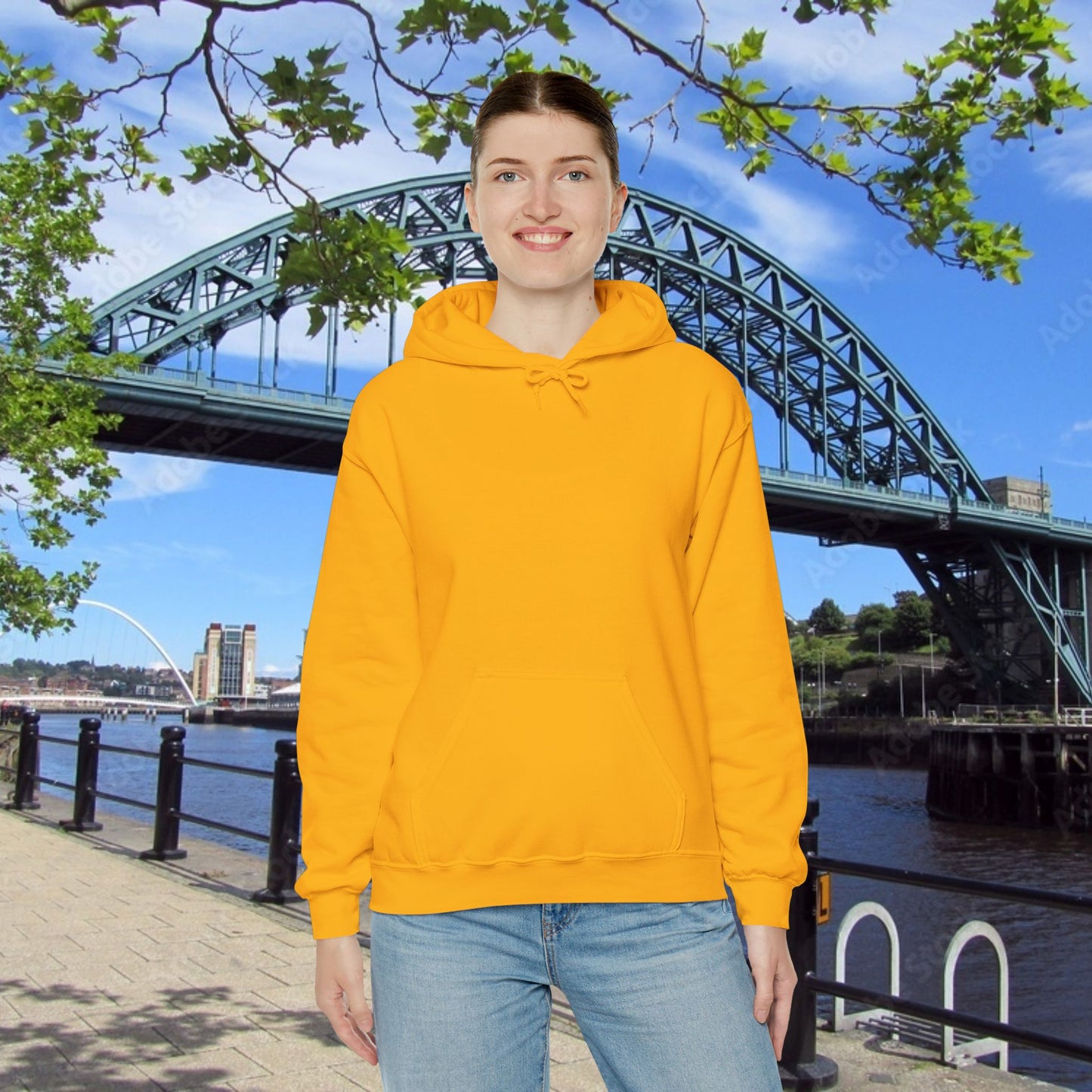 Newcastle United B&W Crest Hoodie