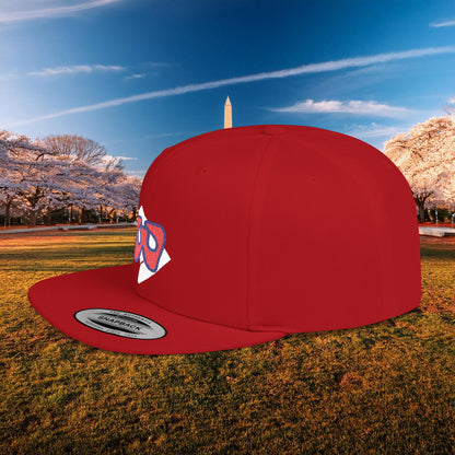 Washington Funky W Flat Bill Snapback - Red