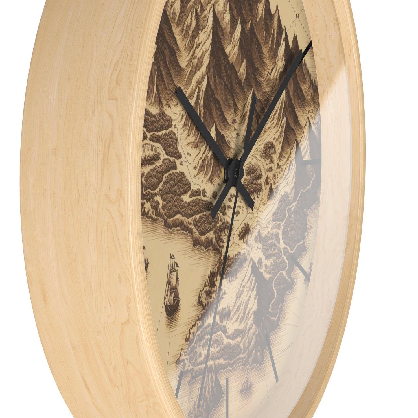 Island Map Wall Clock
