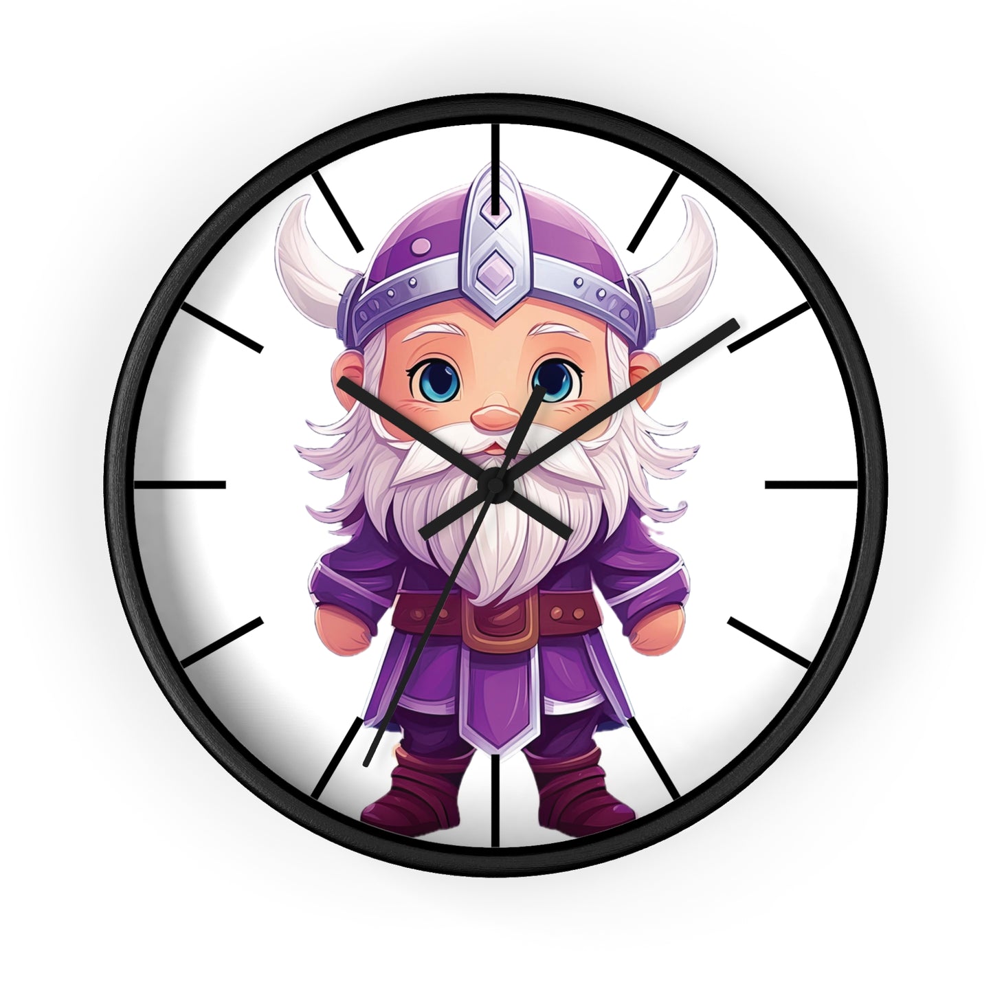 Purple Viking Wall Clock