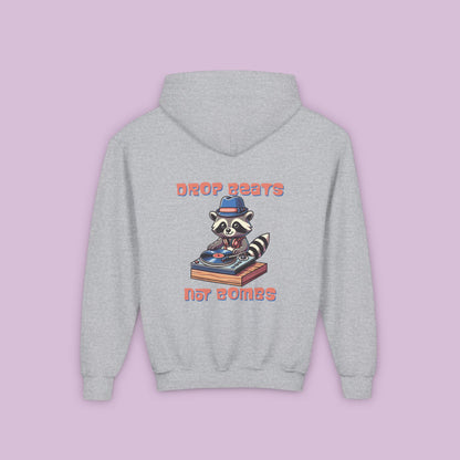 "Beats Not Bombs" Peace Youth Hoodie