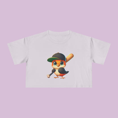Baltimore Baseball Little Oriole Women's Crop Tee