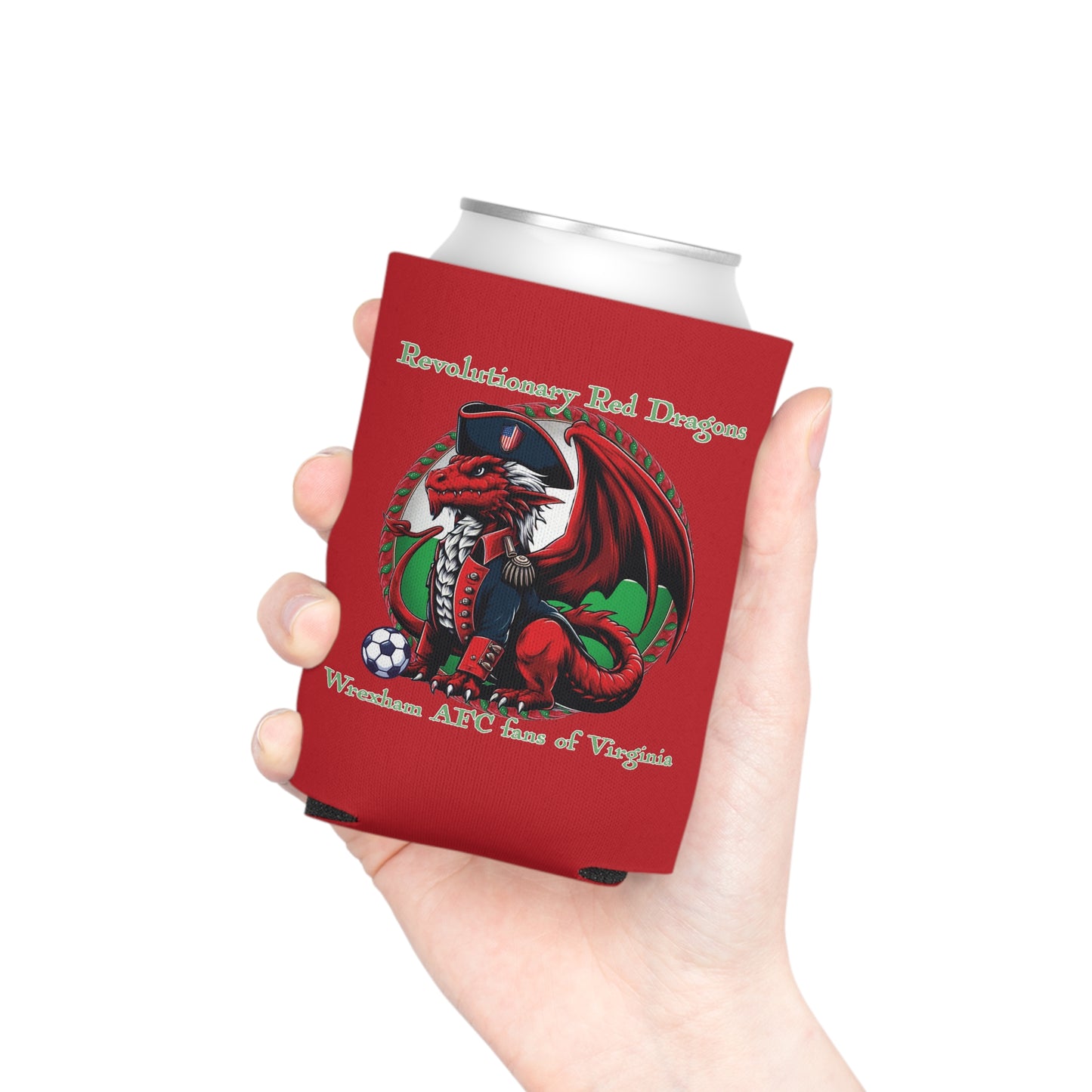 Revolutionary Red Dragons Logo Can Cooler