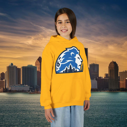 Detroit Football Skyline Youth Hoodie
