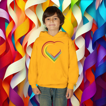 Rainbow Heart Youth Hoodie