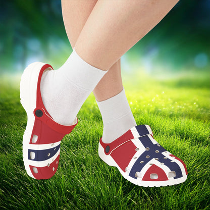 Norwegian Flag Foam Clogs