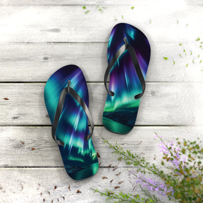 Northern Lights Flip Flops