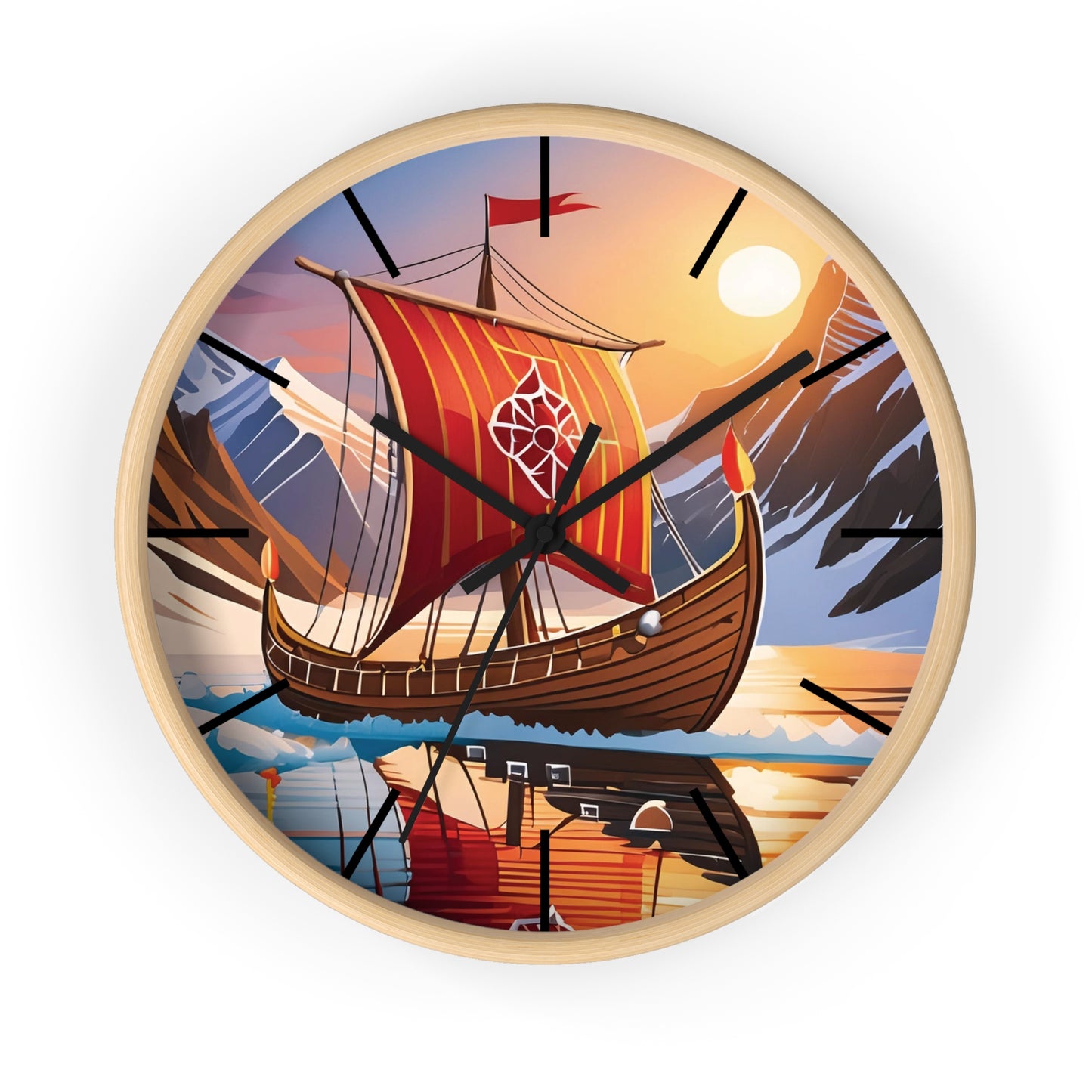 Viking Ship Wall Clock