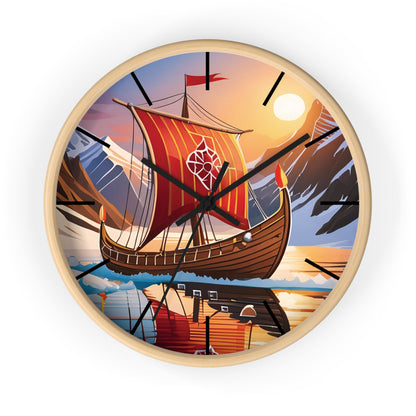 Viking Ship Wall Clock