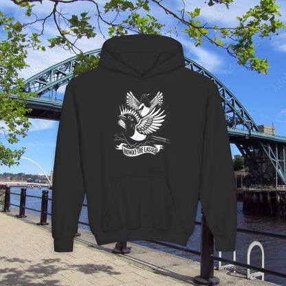 Newcastle United Howay The Lasses B&W (Twin Mags) Youth Hoodie