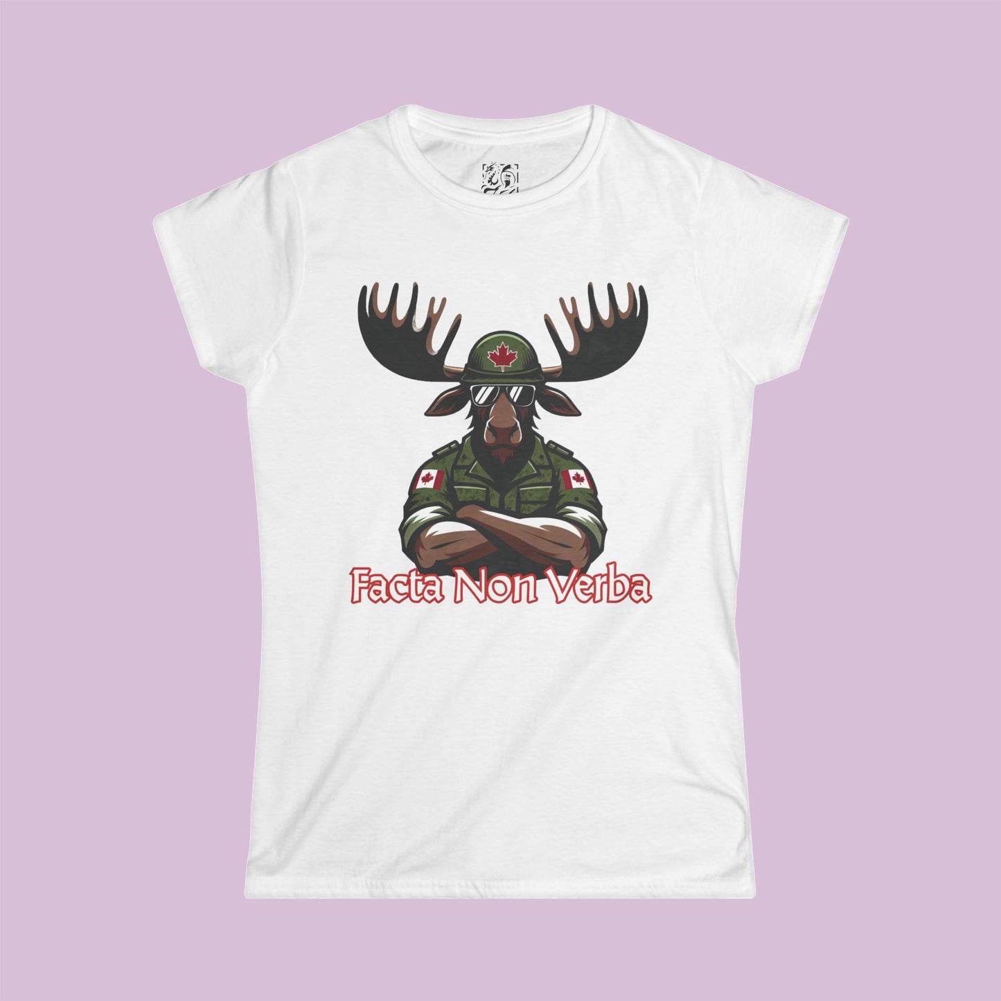Canadian Moose "Facta Non Verba" Women's Softstyle Tee
