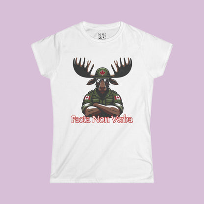 Canadian Moose "Facta Non Verba" Women's Softstyle Tee