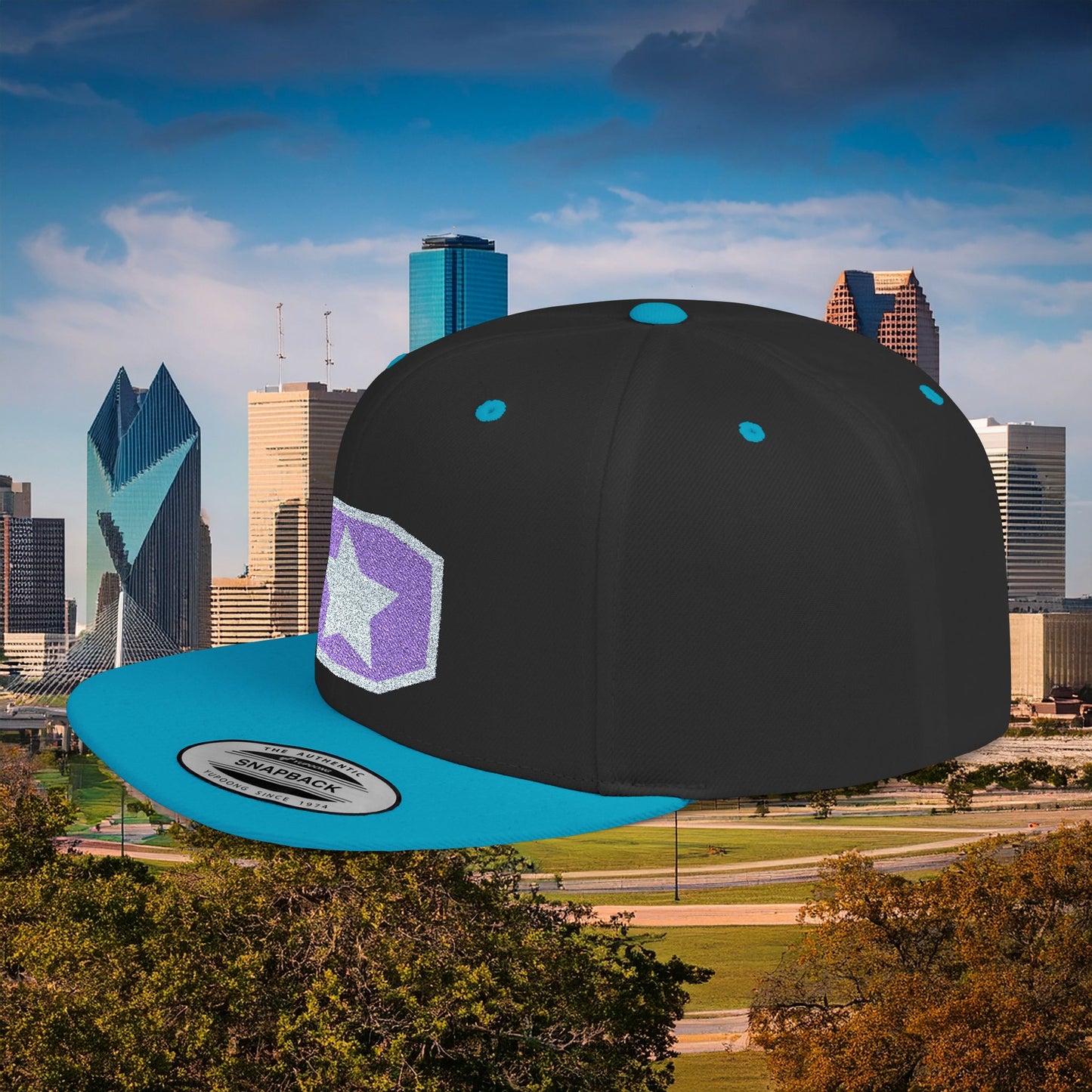 Dallas D Flat Bill Snapback with Star