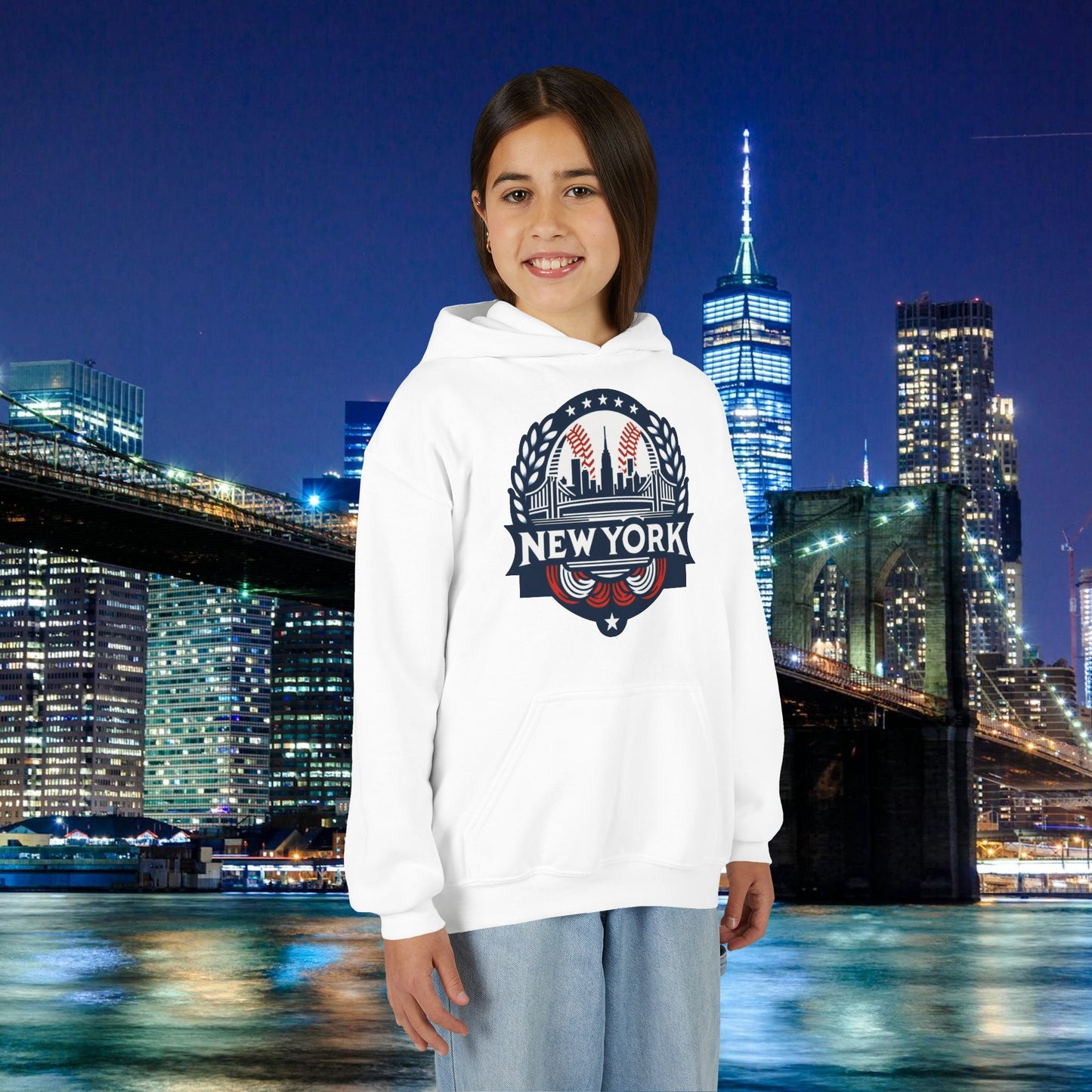 New York Bronx Baseball Youth Hoodie