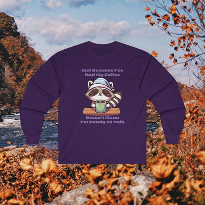 Raccoon Coffee Long Sleeve Tee