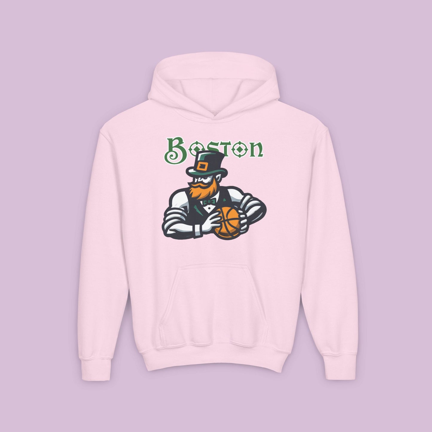 Boston Basketball Design Youth Hoodie
