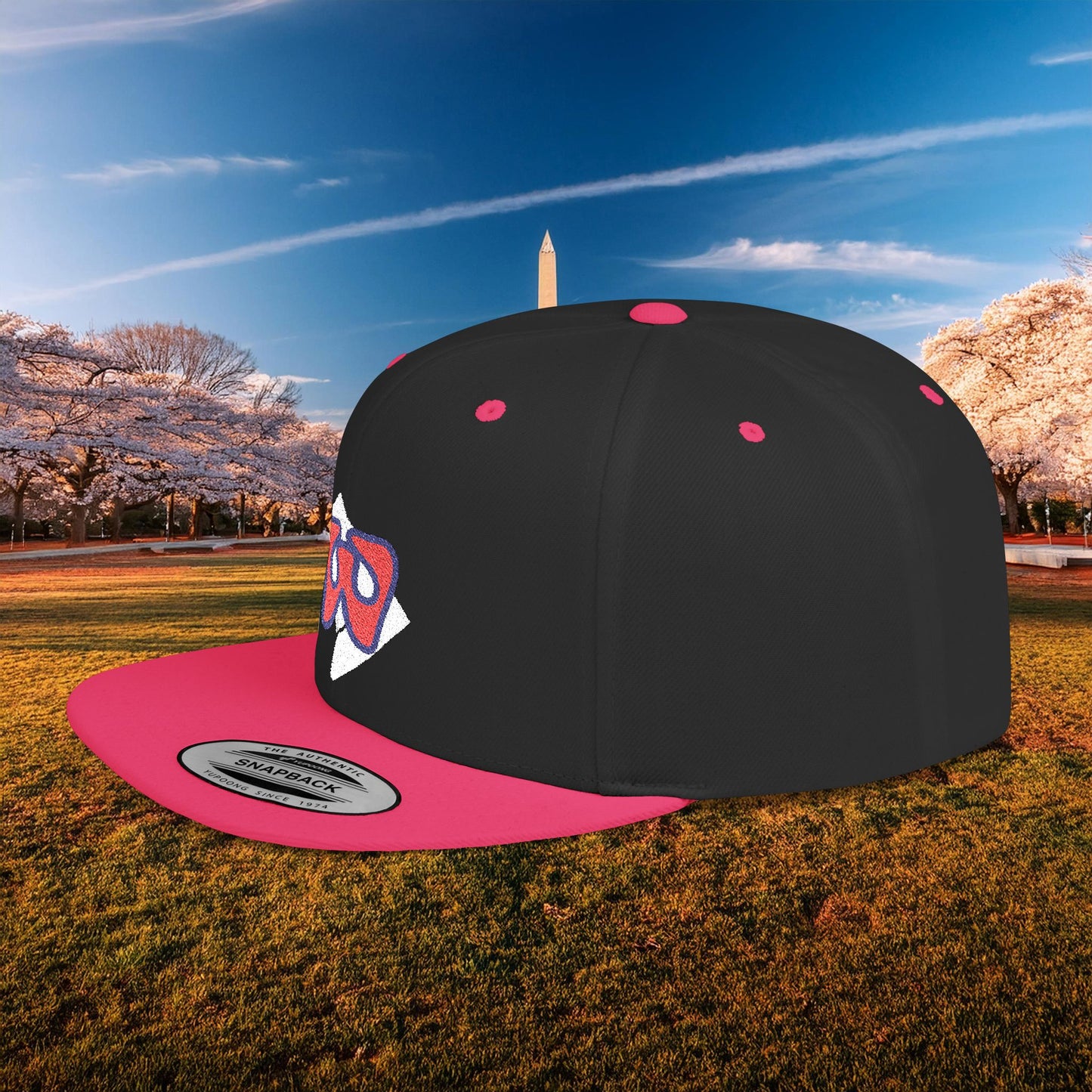 Washington Funky W Flat Bill Snapback - Red