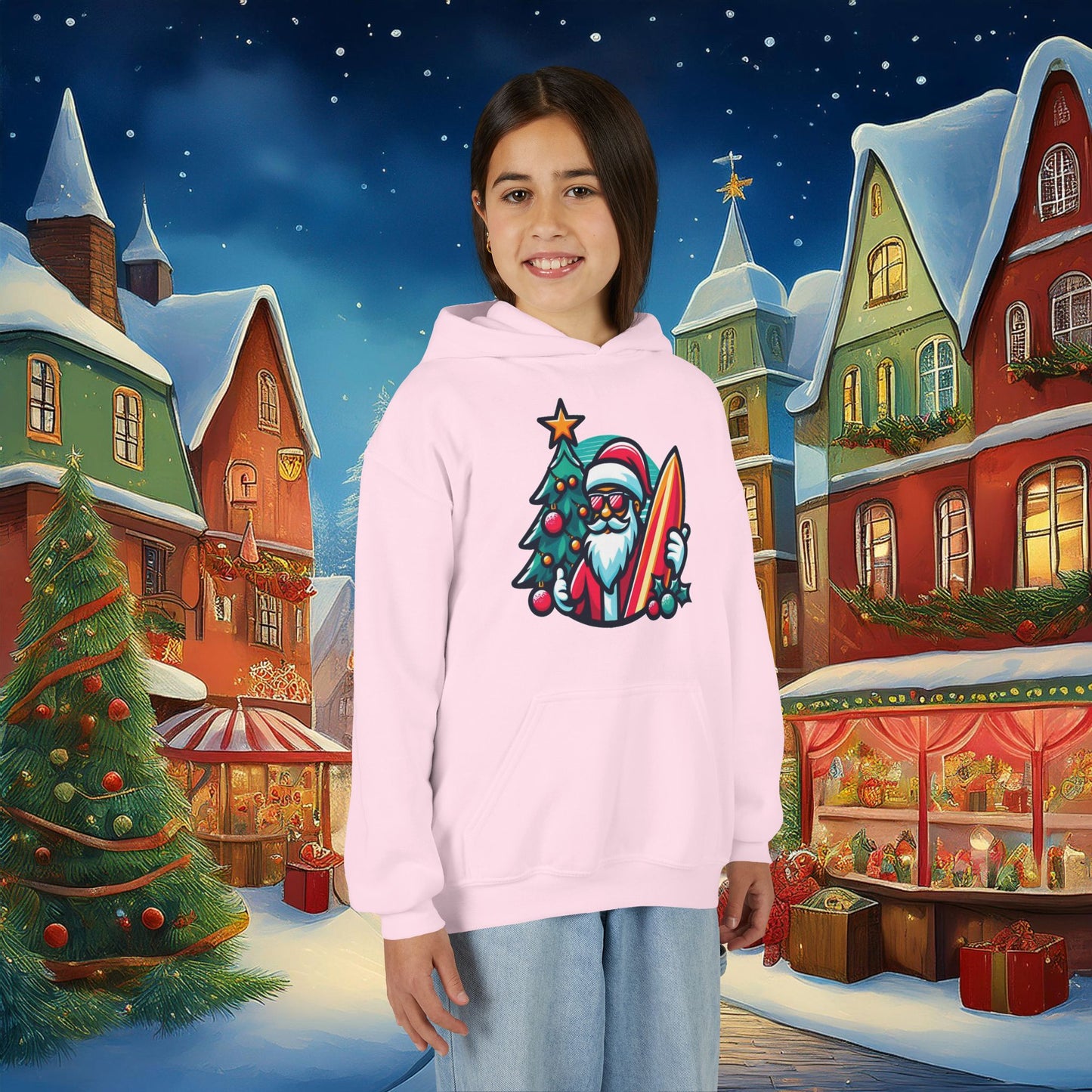 Surf Santa Youth Hoodie