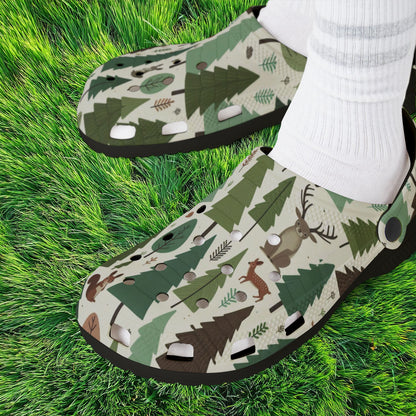 Forest Pattern Foam Clogs
