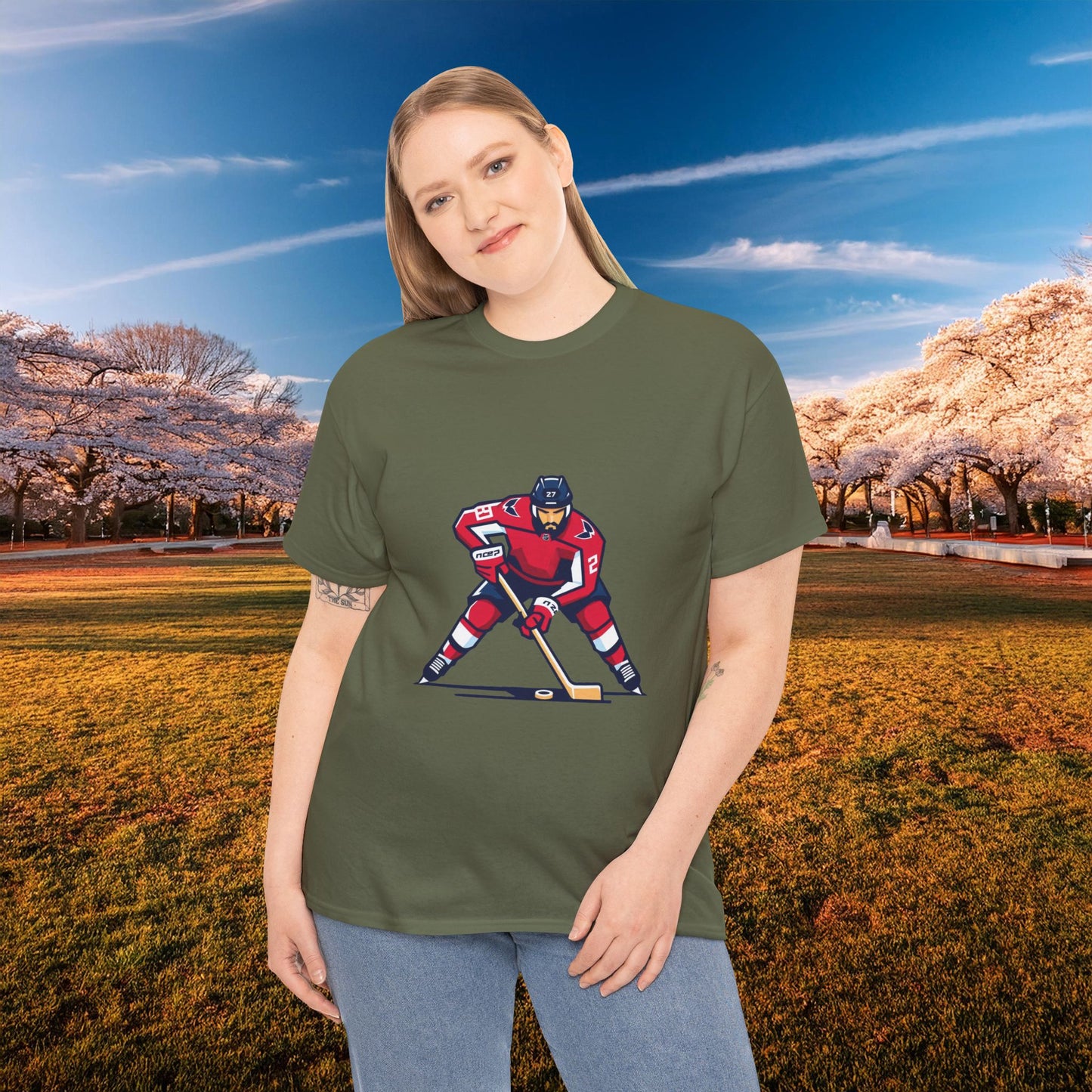 Washington Hockey Player Tee