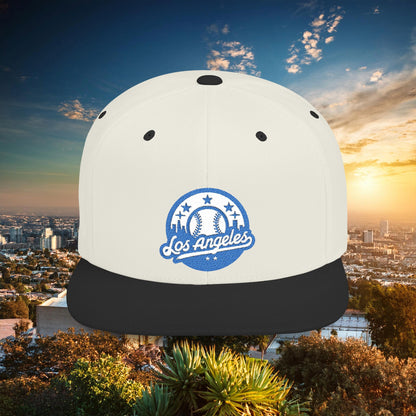 LA Blue Baseball Flat Bill Snapback