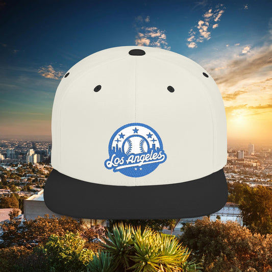LA Blue Baseball Flat Bill Snapback