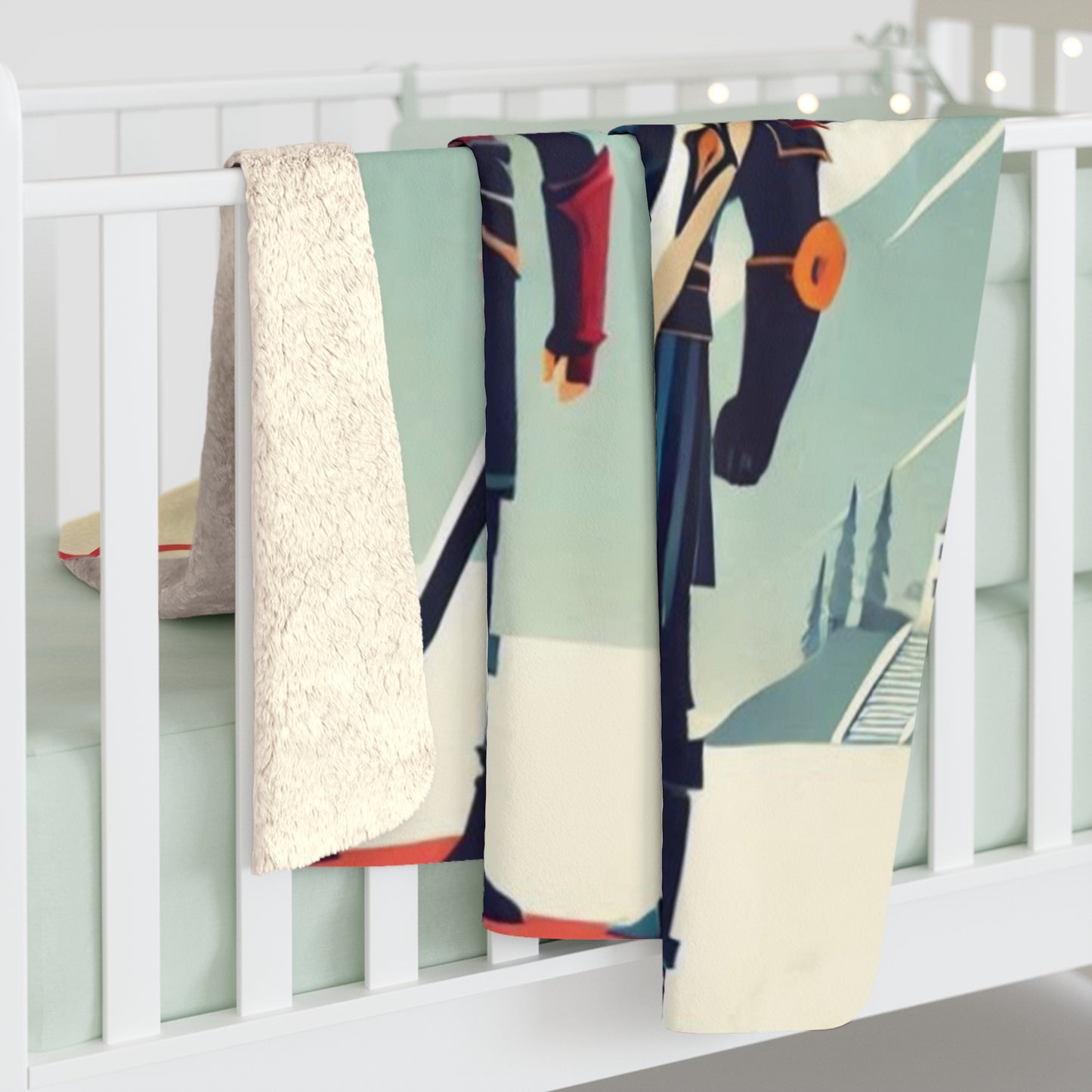 Frostback Mountains Sherpa Fleece Blanket